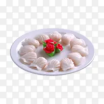 实物一盘虾饺