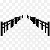 黑色栅栏png素材