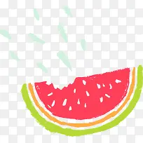 夏季水果手绘大块西瓜