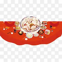 年夜饭装饰图片免费素材