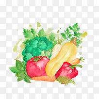 手绘蔬菜