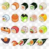 各式各样的寿司图片