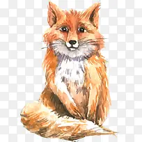 水彩写实狐狸