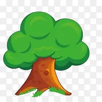 绿色树卡通形状logo