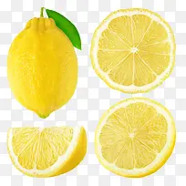 黄柠檬切片特写