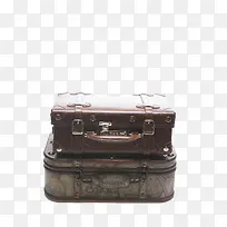 复古系棕色手提箱