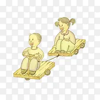 开心的小孩