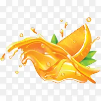 黄色飞溅夏日橙汁