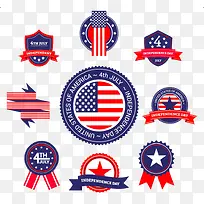 数个美国劳动节特色徽章