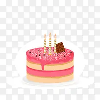 矢量粉色生日蛋糕下载