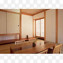 木制日式家居客厅海报背景