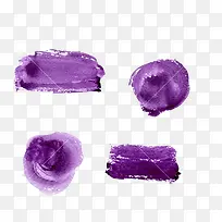 紫色水墨图纹素材图片
