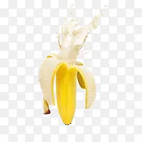液体溅起香蕉