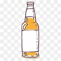 手绘的啤酒瓶装饰