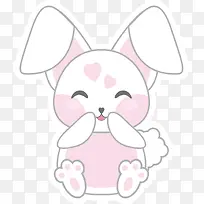 可爱的粉色小兔子