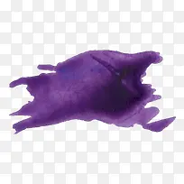紫色水彩免抠元素