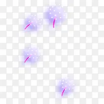 紫色清新蒲公英漂浮素材