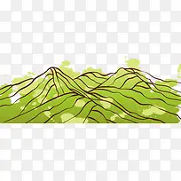 绿色山