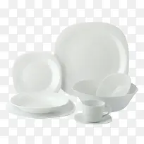 白色成套瓷器餐具