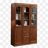 中式实木组合柜书柜