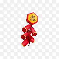 春节红色大串鞭炮