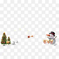 圣诞树雪人