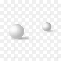 银白色立体圆形雪球装饰图案