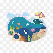 卡通海底世界