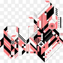 粉色科技图形