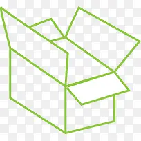 绿色箱子矢量素材图