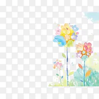 卡通蝴蝶花图片素材