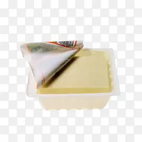 手绘白色方形包装豆腐