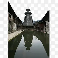 立体建筑增冲侗鼓楼PNG