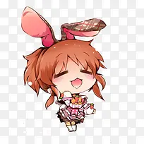 兔耳朵小女孩