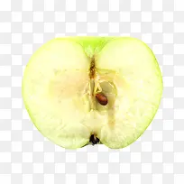 绿色半边苹果