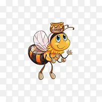 头上顶着蜂蜜的小蜜蜂
