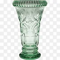 浅绿色玻璃花瓶抠图