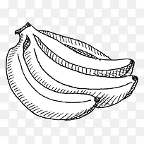 素描初夏水果香蕉