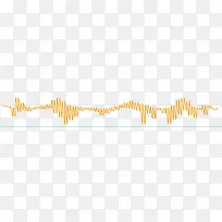黄色电波音频声波电流线条元素素