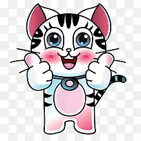 可爱卡通小花猫