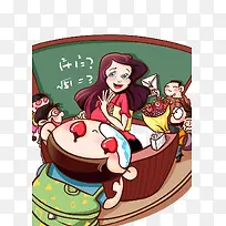 韩版卡通萌系美女老师插图