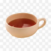 红色陶瓷杯茶汤