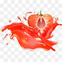 夏季水果草莓榨汁
