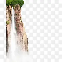 山水悬崖瀑布素材