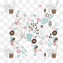 小清新卡通花纹