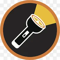 手电灯光光照图标