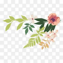 唯美水彩绘花朵插画装饰