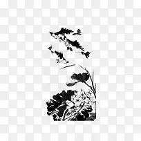 中国风传统水墨鱼