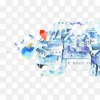 水彩城市