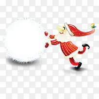 推雪球圣诞老人